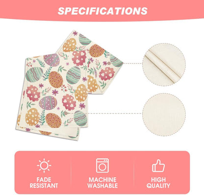 Watercolour Easter Eggs Table Runner, Seasonal Spring Kitchen Dining Table Decoration for Home Party Decor V1258-DP02-B-1589