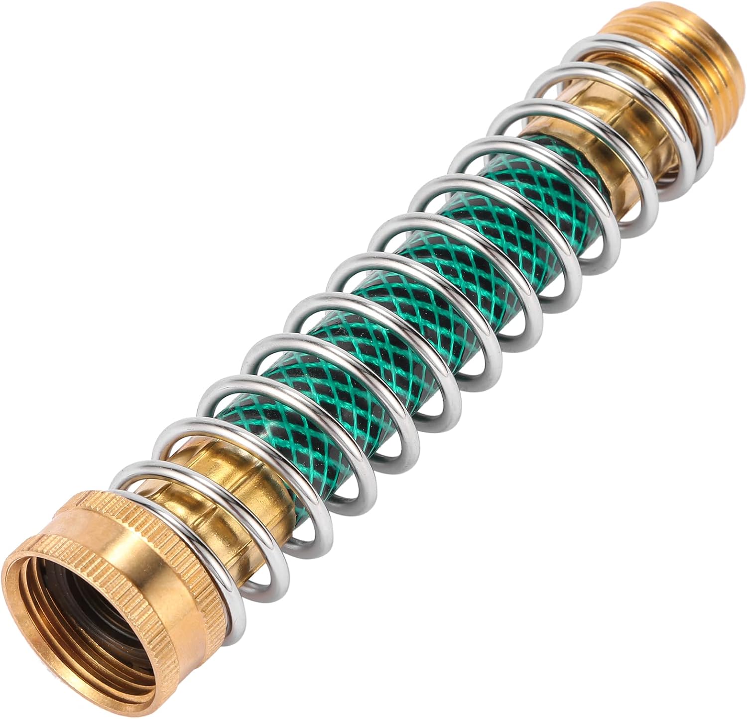 Garden Hose Extension Adapter, Hose Kink Protector with Coil Spring, 2 Pack V1258-DP02-B-159