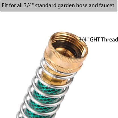 Garden Hose Extension Adapter, Hose Kink Protector with Coil Spring, 2 Pack V1258-DP02-B-159