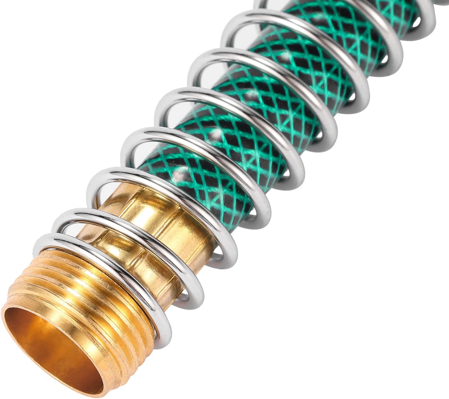 Garden Hose Extension Adapter, Hose Kink Protector with Coil Spring, 2 Pack V1258-DP02-B-159