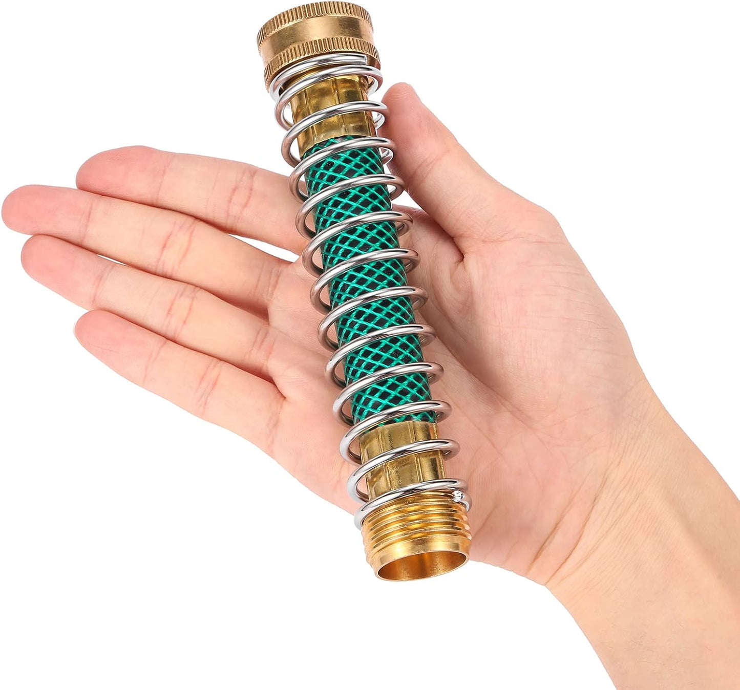 Garden Hose Extension Adapter, Hose Kink Protector with Coil Spring, 2 Pack V1258-DP02-B-159
