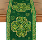Green Stripes Shamrocks 210 GSM St.Patrick's Day Table Runner, Seasonal Spring Kitchen Dining Table Runner V1258-DP02-B-1606