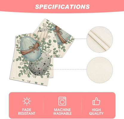 Eucalyptus Egg Easter Table Runner, Spring Kitchen Dining Table Decor for Indoor Outdoor Home Party Decor V1258-DP02-B-1620