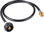 4 FT Propane Hose Adapter for Buddy Heaters, Coleman Camping Stoves, Blackstone 17" 22" Tabletop Griddles, V1258-DP02-B-163