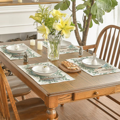 Eucalyptus Eggs Easter Placemats Set of 4, 12x18 Inch Spring Seasonal Table Mats for Party Kitchen Dining V1258-DP02-B-1640