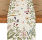 Flowers Spring Table Runner, Seasonal Kitchen Dining Table Decoration for Home Party Decor 13x72 Inch V1258-DP02-B-1654