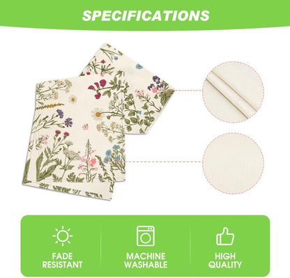 Flowers Spring Table Runner, Seasonal Kitchen Dining Table Decoration for Home Party Decor 13x72 Inch V1258-DP02-B-1654