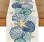 Sea Shell Starfish Summer Table Runner,Spring Ocean Kitchen Dining Table Decoration for Home Party Decor V1258-DP02-B-1663