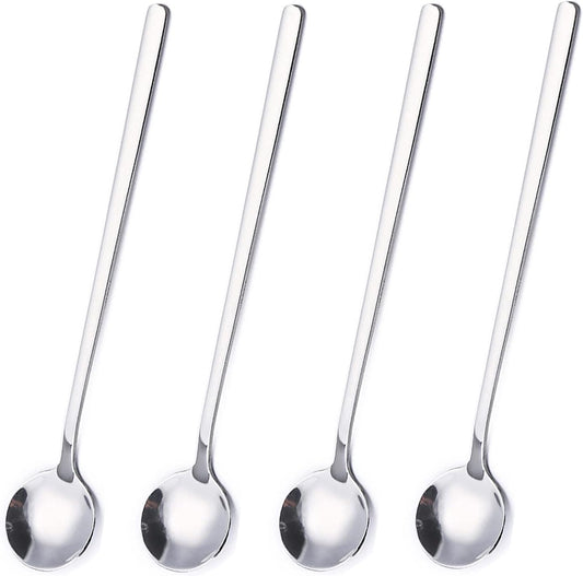 4 Pack Stainless Steel Coffee Spoon, 6.7 Inch Stirring Spoons, Cocktail Stirring Spoons for Coffee Tea V1258-DP02-B-1706