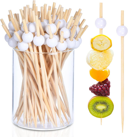 100 Pack Golf Toothpicks, Bamboo Cocktail Picks, Natural Bamboo Toothpicks for Appetizers Fruit Cake Dessert V1258-DP02-B-1726