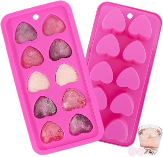 Heart Shaped Silicone Ice Cube Trays, For DIY love Heart Ice Cubes, Chocolate, Candy, Easy Release Mold for V1258-DP02-B-1728