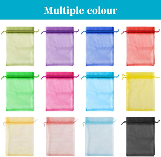120PCS Organza Bags 4''x6'' - Muticolor Small Sachet Jewelry Gift Favor Bags Drawstring Mesh Bags Gifts V1258-DP02-B-1736