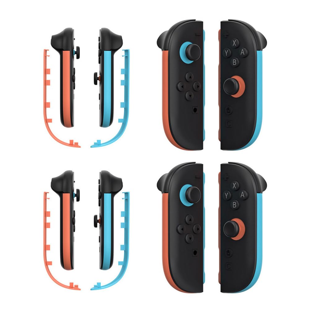 2 packs Left&Right Replacement Decorative Component Strip Comaptible with NS Switch 2 Joycon Controller V1258-DP02-B-174
