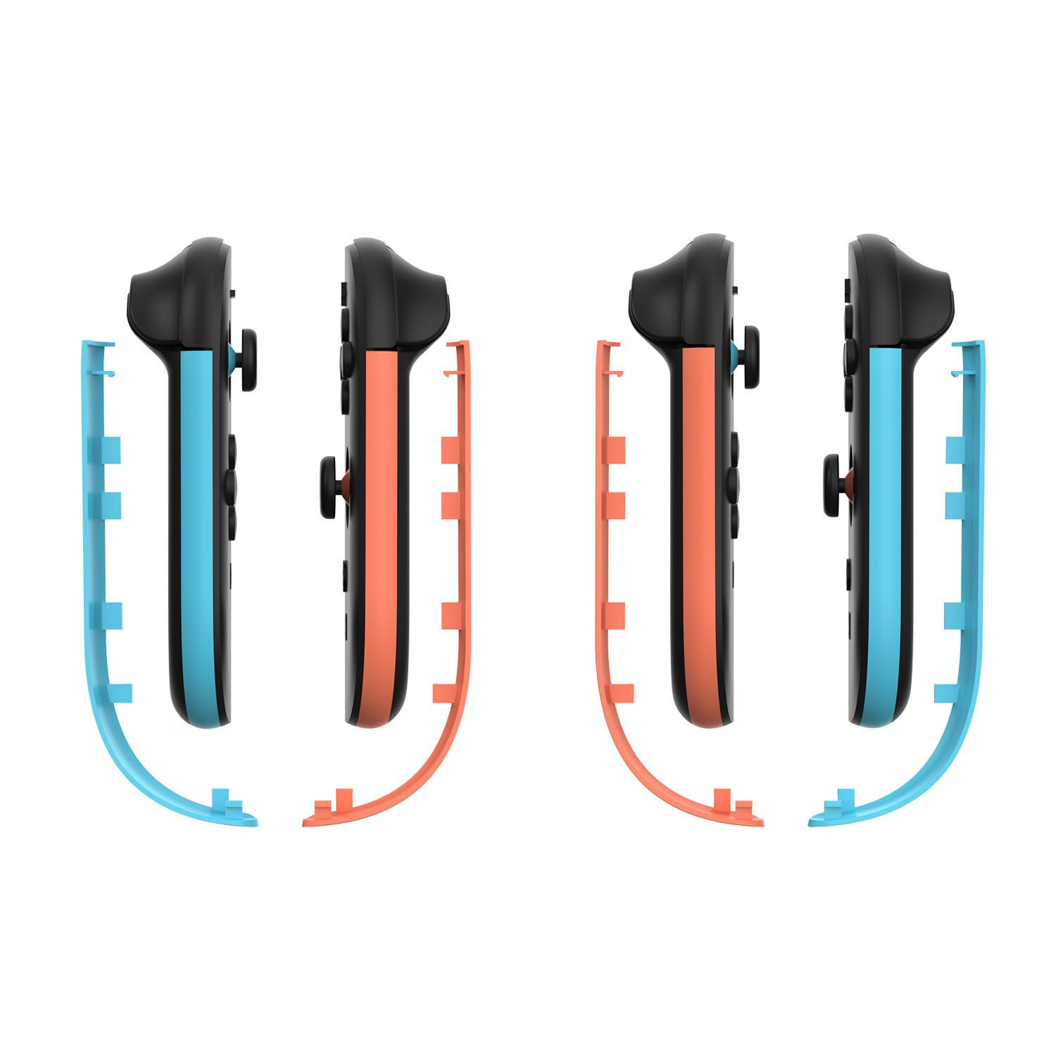 2 packs Left&Right Replacement Decorative Component Strip Comaptible with NS Switch 2 Joycon Controller V1258-DP02-B-174