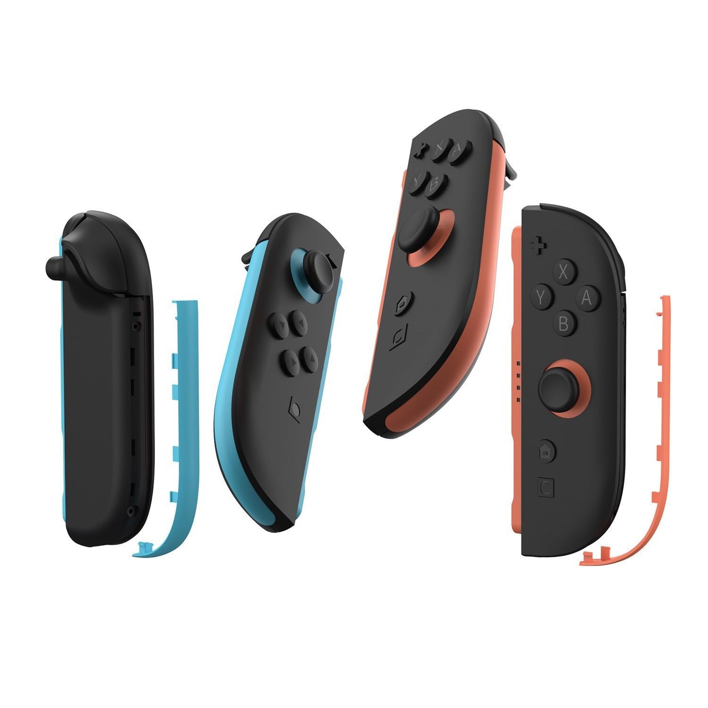 2 packs Left&Right Replacement Decorative Component Strip Comaptible with NS Switch 2 Joycon Controller V1258-DP02-B-174