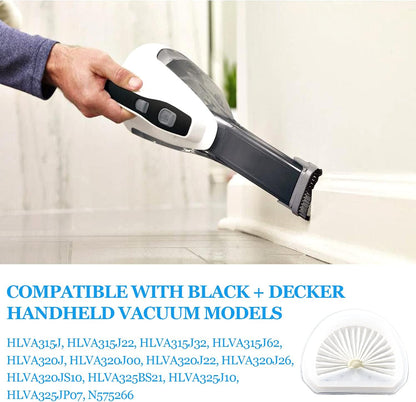 VLPF10 Filter Replacement Compatible with Black and Decker Dustbuster Hand Vacuum Replace Model # HLVA315J V1258-DP02-B-1742