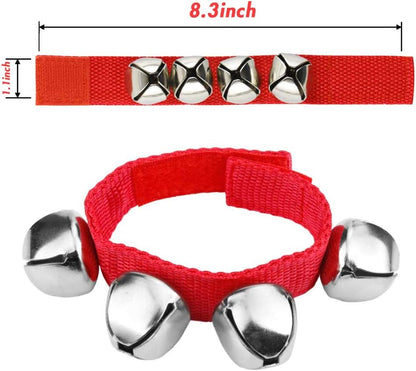 6 PCS Percussion Instruments, Wrist Bells Jingle Bells Musical Rhythm Toys V1258-DP02-B-1749