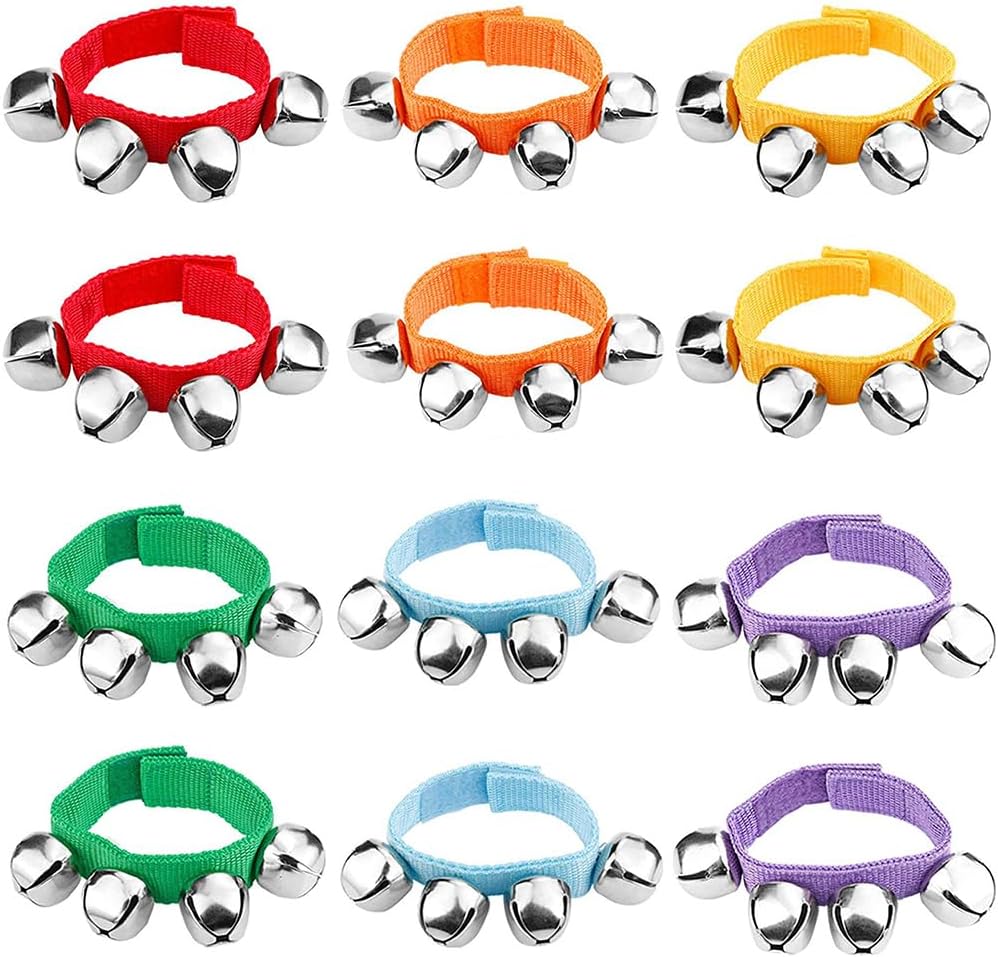 6 PCS Percussion Instruments, Wrist Bells Jingle Bells Musical Rhythm Toys V1258-DP02-B-1749
