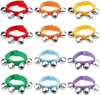 6 PCS Percussion Instruments, Wrist Bells Jingle Bells Musical Rhythm Toys V1258-DP02-B-1749