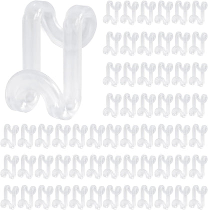 Hanger Hooks Space Saving, 60PCS Clothes Hanger Connector Hooks Closet Space Savers for Hanging Clothes, Clear V1258-DP02-B-1755