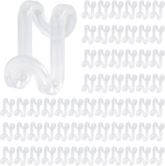 Hanger Hooks Space Saving, 60PCS Clothes Hanger Connector Hooks Closet Space Savers for Hanging Clothes, Clear V1258-DP02-B-1755