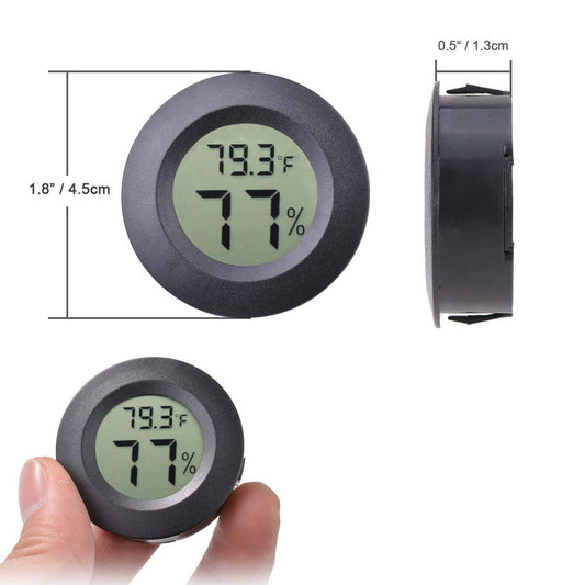 3pcs Mini Hygrometer Thermometer Indoor Outdoor Round Humidity Meter Fahrenheit Celsius Switchable V1258-DP02-B-178