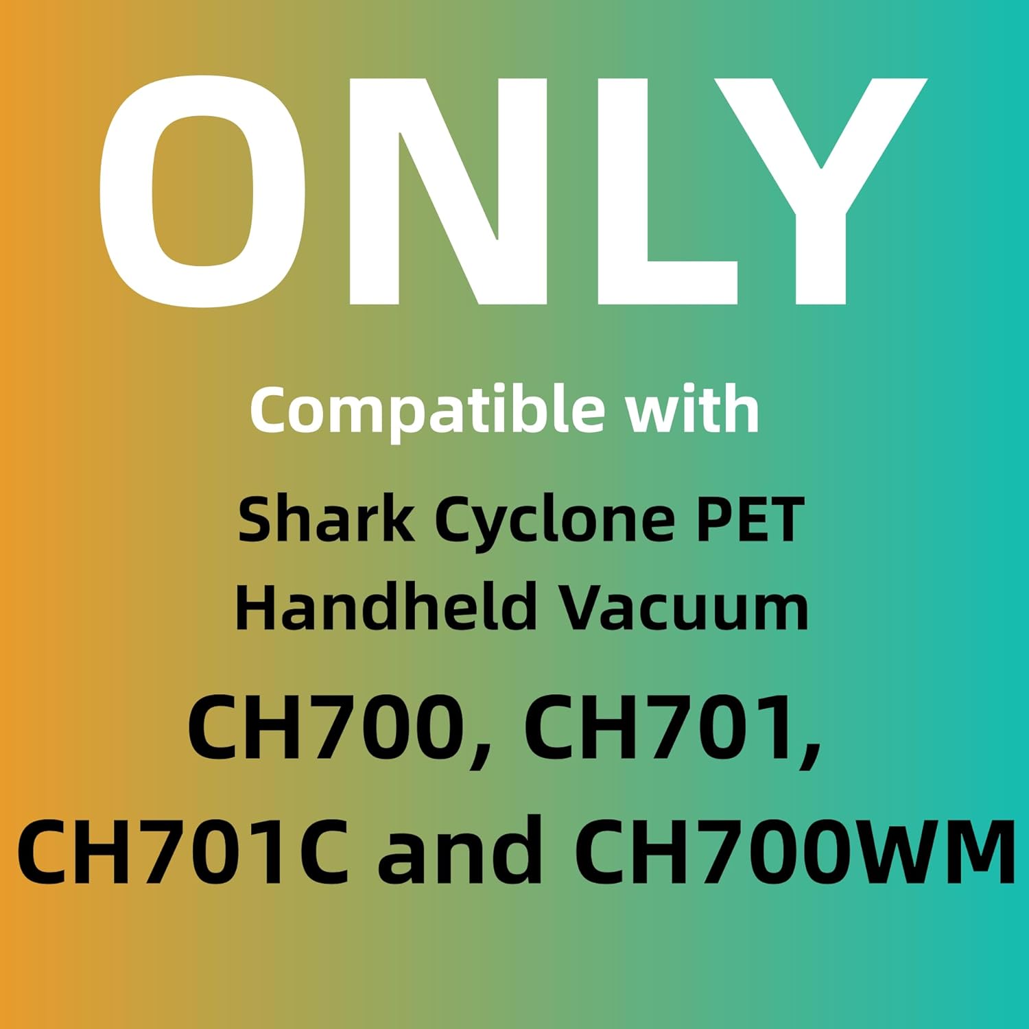 6 Pack CH701 Vacuum Filter Replacement Compatible with Shark Cyclone PET Handheld Vacuum CH700, CH701, CH701C V1258-DP02-B-1782