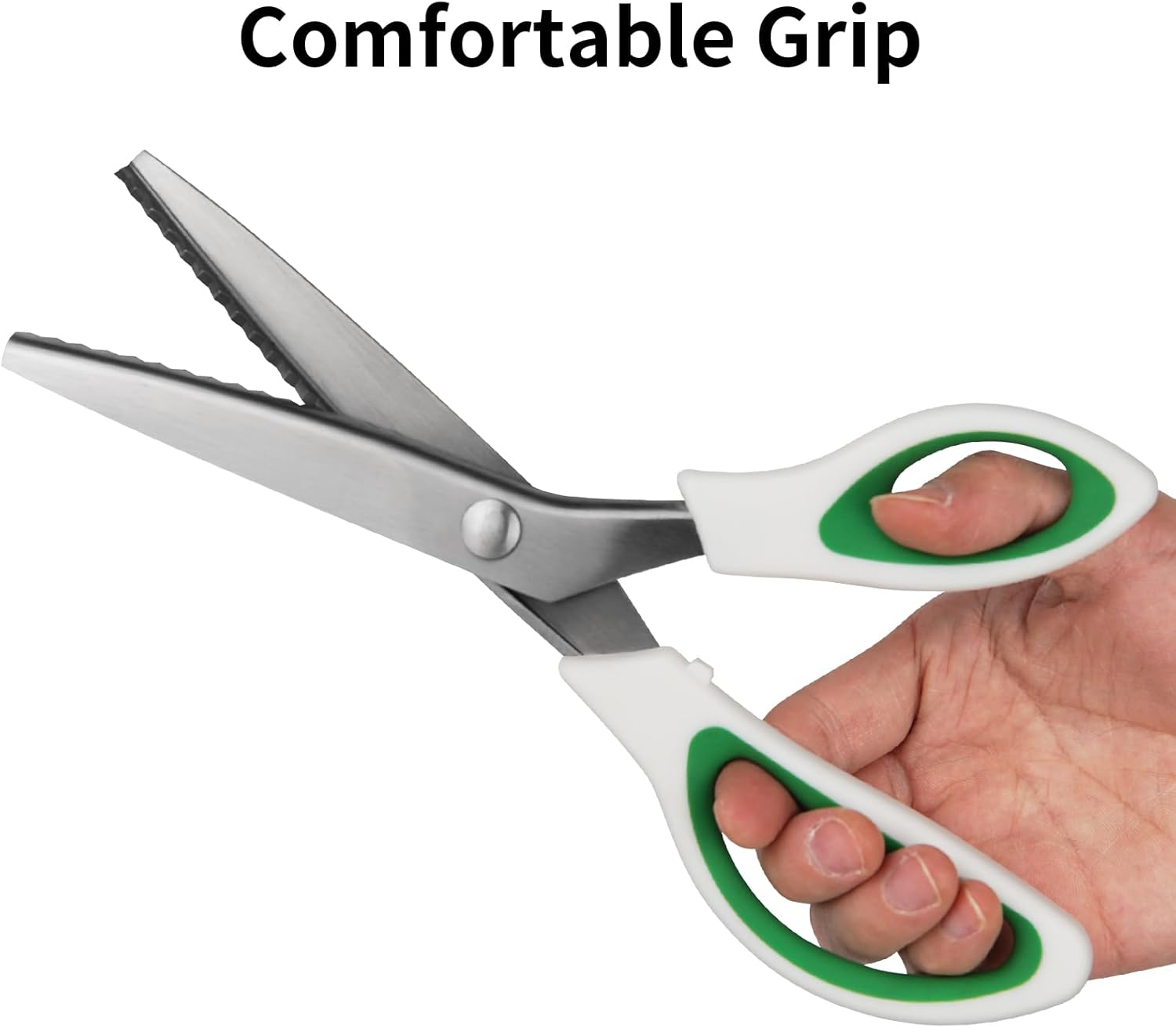 Pinking Shears, 9" Zig Zag Craft Scissors Decorative Edge, Pinking Shears for Fabric Cutting, Professional V1258-DP02-B-1787