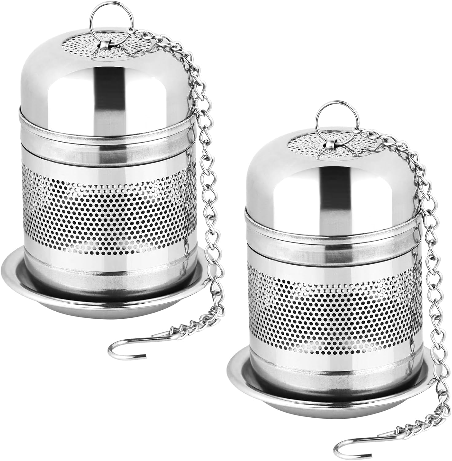 2PCS Tea Infuser Strainer - Stainless Steel Strainers for Loose Leaf Tea, Steeper, Fine Mesh Ball holder with V1258-DP02-B-1788