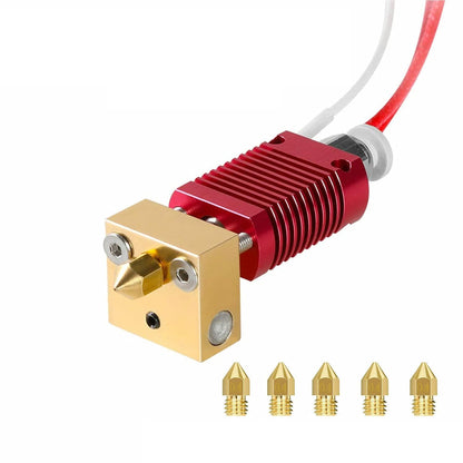 Extruder Heater Hot End Kit, Assembled MK8 Extruder Hot end Kit with 0.4mm Nozzle Silicon Sock Compatible V1258-DP02-B-179
