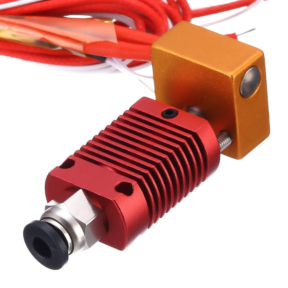 Extruder Heater Hot End Kit, Assembled MK8 Extruder Hot end Kit with 0.4mm Nozzle Silicon Sock Compatible V1258-DP02-B-179