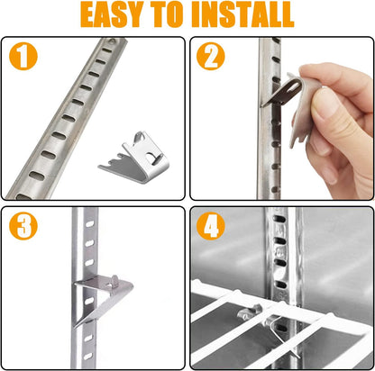 920158 Freezer Shelf Clip,Stainless Steel Shelf Clip for Refrigerator,Freezer Cooler Shelf V1258-DP02-B-18