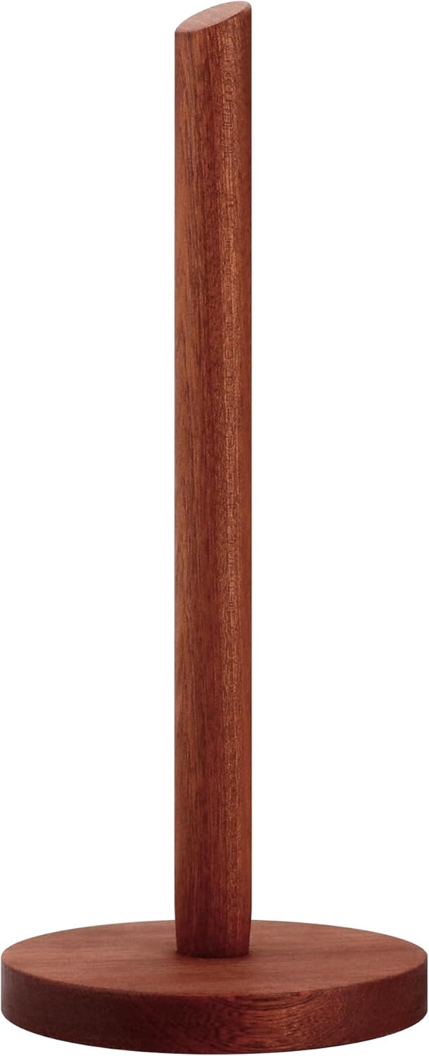 Wooden Paper Towel Holder Countertop - Solid Ebony Paper Towel Dispenser Stand, Walnut V1258-DP02-B-1819