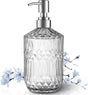 13 Oz Refillable Soap Dispenser, Glass Soap Dispenser for Dispense Hand Soap, Dish Soap, Lotion 2pack (Clear) V1258-DP02-B-1825