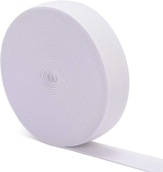 Elastic Bands for Sewing White 1 Inch 12 Yard High Elasticity Knit Spool Sewing Band for Waistbands Pants V1258-DP02-B-1828