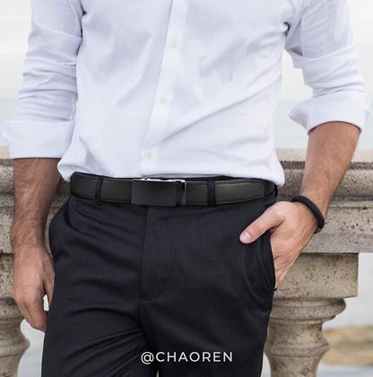 Ratchet Belts Men, 1 3/8" Mens Belts Leather for Dress, Micro Adjustable Fit Everywhere V1258-DP02-B-1834