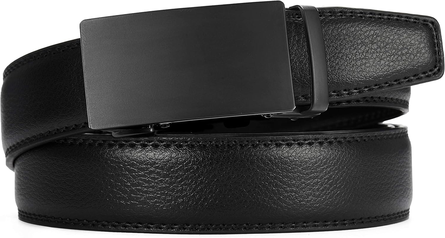 Ratchet Belts Men, 1 3/8" Mens Belts Leather for Dress, Micro Adjustable Fit Everywhere V1258-DP02-B-1834