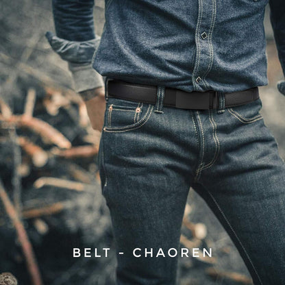 Ratchet Belts Men, 1 3/8" Mens Belts Leather for Dress, Micro Adjustable Fit Everywhere V1258-DP02-B-1834