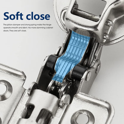 10 Pack 5 Pairs European Kitchen Cabinet Hinges Soft Close Full Overlay Cabinet Door Hinges Heavy-Duty V1258-DP02-B-1847