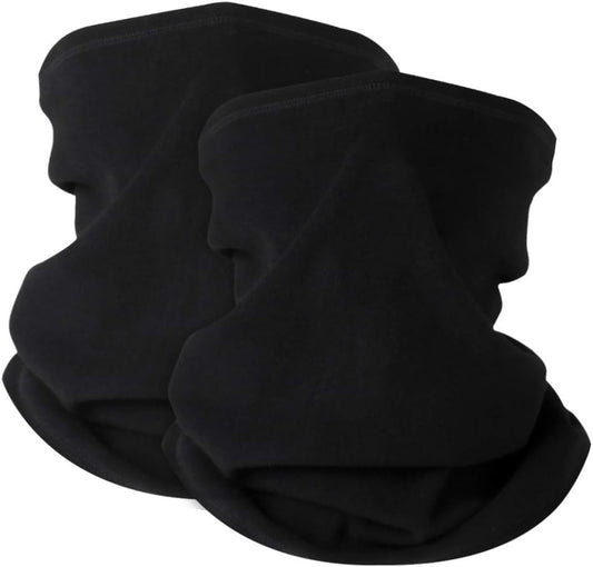 2 Pack Winter Neck Warmer Gaiter,Soft Fleece Windproof Face Cover Mask Scarf Bandana for Men & Women Outdoor V1258-DP02-B-1850