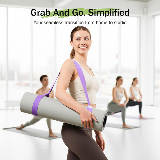 Yoga Mat Straps for Carrying, Adjustable Yoga Mat Carrier Sling Fits All Mats(Mat Not Included) V1258-DP02-B-1856