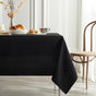 Table Cloth 60x102 Inch Black Tablecloth for 6 Foot Table Washable Polyester Rectangle Tablecloth for Buffet V1258-DP02-B-1860
