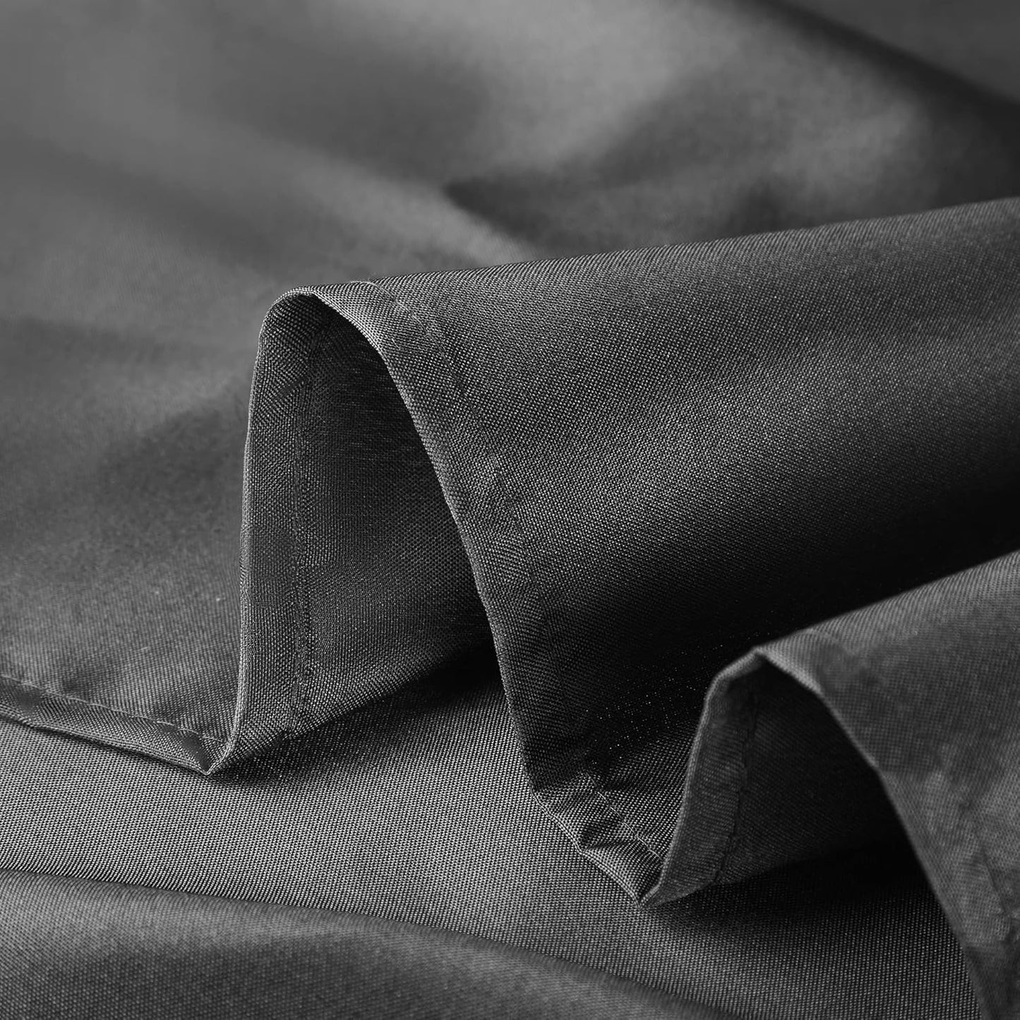 Table Cloth 60x102 Inch Black Tablecloth for 6 Foot Table Washable Polyester Rectangle Tablecloth for Buffet V1258-DP02-B-1860