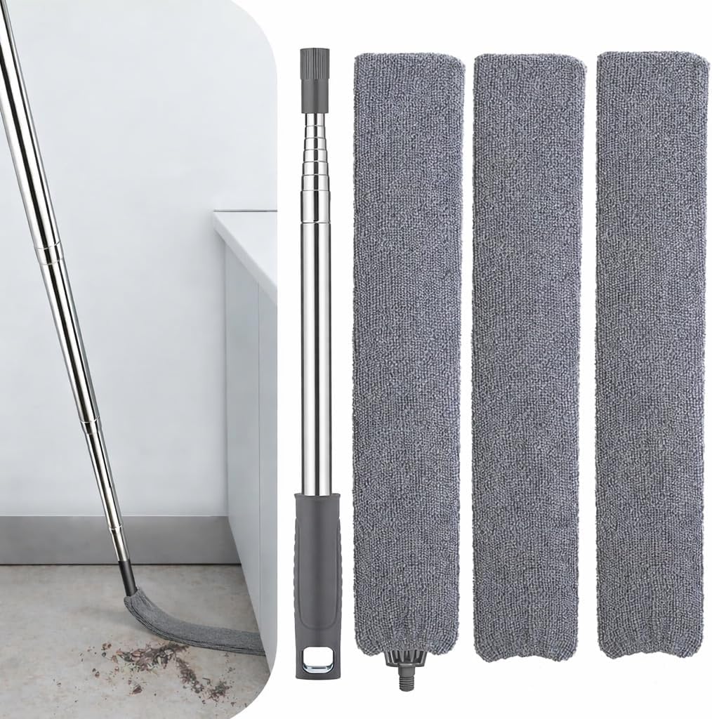 Retractable Gap Dust Cleaner with Extension Pole, Cleaning Tools with 3 Microfiber Dusting Cloths, Extendable V1258-DP02-B-1861
