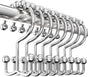 Shower Curtain Hooks Rings 12 Pack, Rust Resistant Double Roller Glide Shower Hooks for Bathroom, Shower Rods V1258-DP02-B-1863