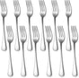 Set of 12, Stainless Steel Dinner Forks Silverware Set, Heavy-Duty Dinner Forks (8 Inch) Cutlery Set, V1258-DP02-B-1866