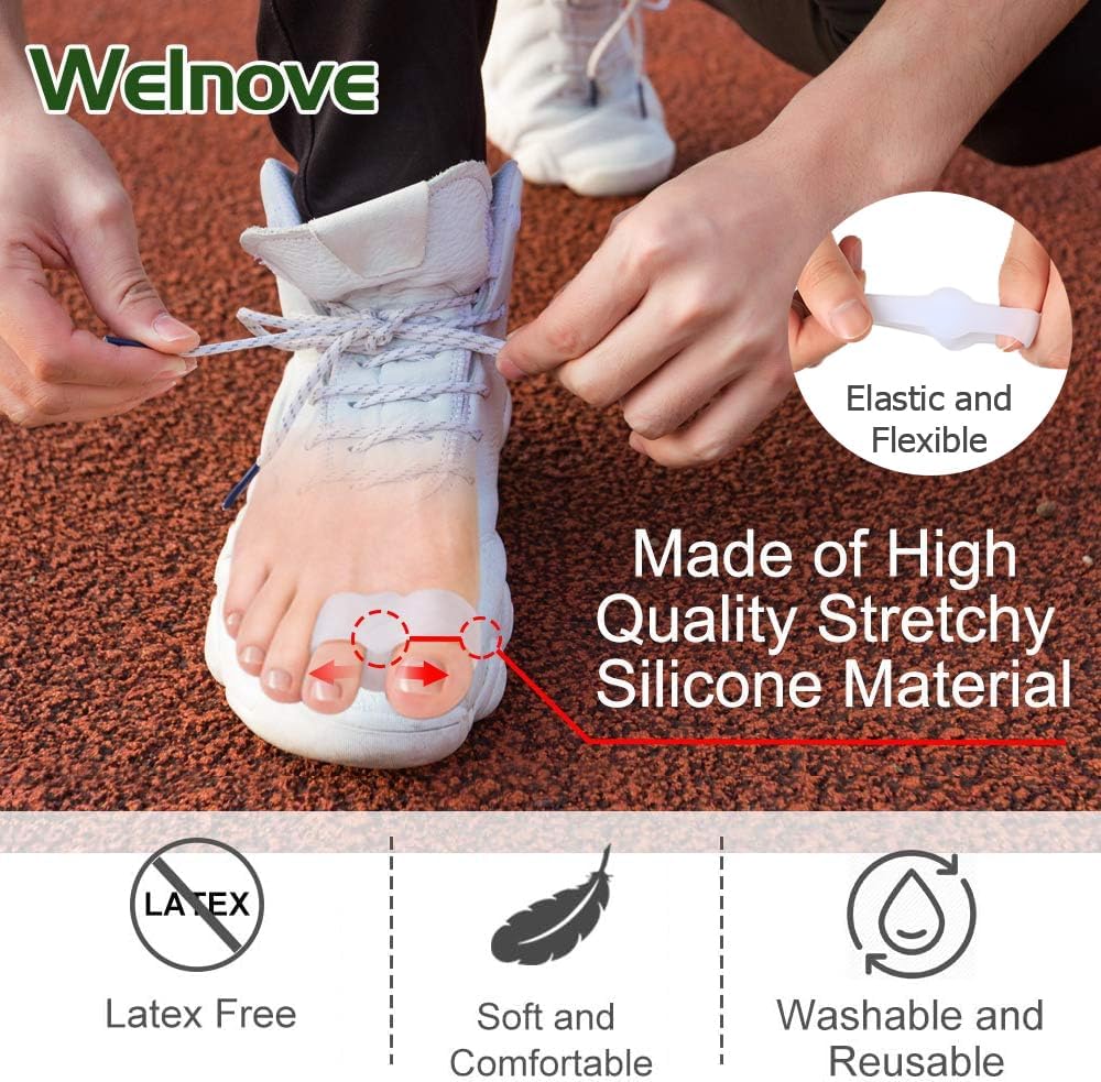 Pack of 12 Bunion Corrector, Toe Separators with 2 Loops, Big Toe Space Suitable for Bunion Pain Relief and V1258-DP02-B-1872