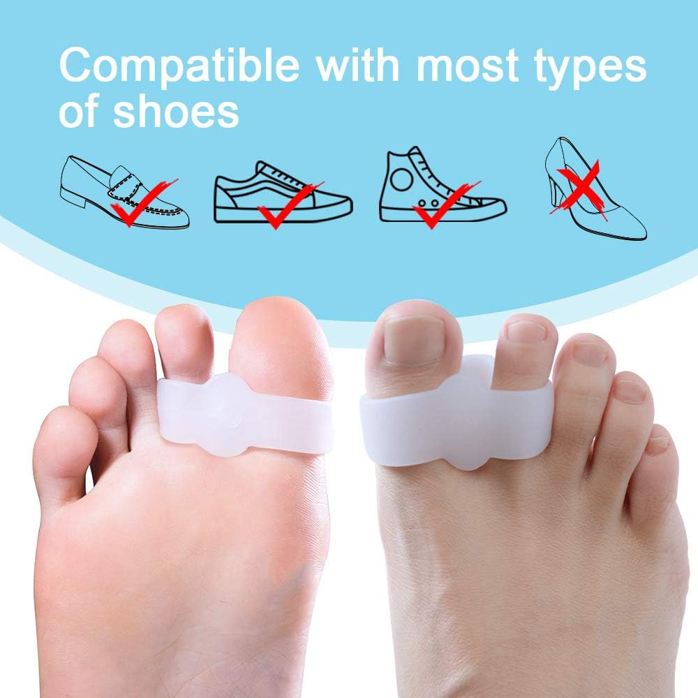 Pack of 12 Bunion Corrector, Toe Separators with 2 Loops, Big Toe Space Suitable for Bunion Pain Relief and V1258-DP02-B-1872