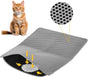 Cat Litter Mat , 60x45cm Double-Layer Honeycomb Design, Waterproof & Urine-Proof, Traps Litter to Keep Floors V1258-DP02-B-1874
