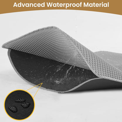 Cat Litter Mat , 60x45cm Double-Layer Honeycomb Design, Waterproof & Urine-Proof, Traps Litter to Keep Floors V1258-DP02-B-1874